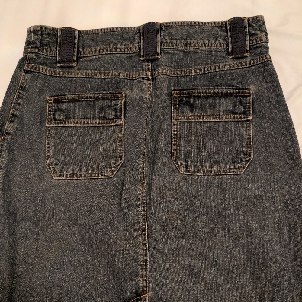 Bass Jeans Knee-Length Denim Utility Skirt – Size 6 – Dark Wash - Picture 7 of 14